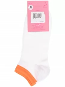Детские носки LORENZline, П21, БЕЛЫЕ с оранжевым