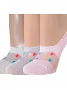 Комплект из 3 пар женских подследников LORENZLine, 3-И30, микс 4