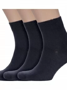 Комплект из 3 пар мужских носков CAVALLIERE (RuSocks), 3-С-333, ТЕМНО-СЕРЫЕ