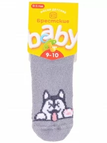Детские махровые носки Брестские (БЧК), 14С3060, рис. 446, СВЕТЛО-СЕРЫЕ