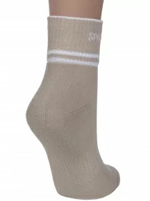 Женские спортивые носки с махровым следом LORENZline, С25М, БЕЖЕВЫЕ