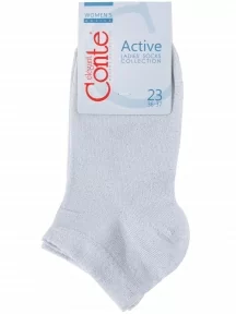 Женские короткие носки Conte, 17С-57СП, рис. 000, СВЕТЛО-СЕРЫЕ
