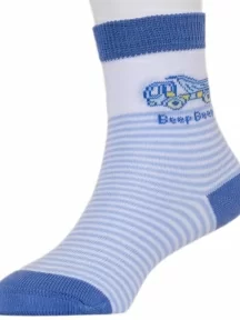 Детские носки RuSocks (Орудьевский трикотаж), Д-86, рис. 04, БЕЛО-ГОЛУБЫЕ