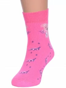 Детские махровые носки Брестские (БЧК), 14С3060, рис. 313, ЯРКО-РОЗОВЫЕ