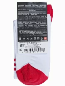Мужские носки с сеточкой RuSocks (Орудьевский трикотаж), М3-13745, БЕЛО-КРАСНЫЕ