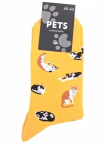 Носки унисекс Брестские (БЧК), 21С4200, рис. 161, ТЕМНО-ЖЕЛТЫЕ