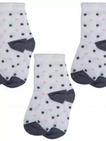Комплект из 3 пар детских носков RuSocks (Орудьевский трикотаж), 3-Д3-13794, рис. 01, КРЕМОВО-СЕРЫЕ