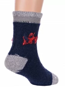 Детские теплые махровые носки Hobby Line, Ндад7616, ТЕМНО-СИНИЕ