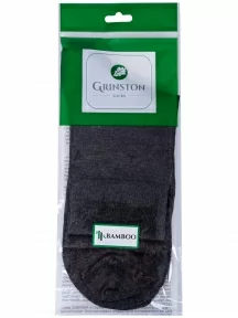 Мужские бамбуковые носки Grinston socks (PINGONS), 15D1, АНТРАЦИТ