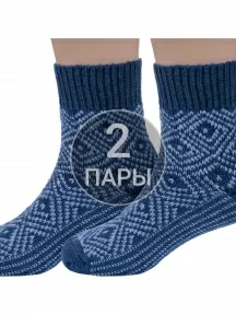 Комплект из 2 пар детских полушерстяных носков RuSocks (Орудьевский трикотаж), 2-Д-382, ДЖИНС, рис. 2