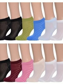 Набор женских носков из микромодала, 12 пар (ТМ Grinston socks), PG-15D34-17D3-12, микс