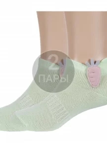 Комплект из 2 пар детских носков с аппликацией "Борисоглебский трикотаж", 2-8С973, МЯТНЫЕ