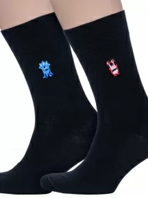 Комплект из 2 пар мужских носков DiWaRi, 2-20С-36СП, микс 3