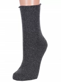 Женские теплые носки с ослабленной резинкой Hobby Line, Нжа6199-01, ТЕМНО-СЕРЫЕ