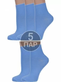 Комплект из 5 пар женских носков без резинки ХОХ, 5-G-1406, ГОЛУБЫЕ