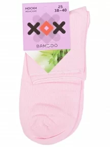 Женские бамбуковые носки без резинки ХОХ, G-1423, РОЗОВЫЕ