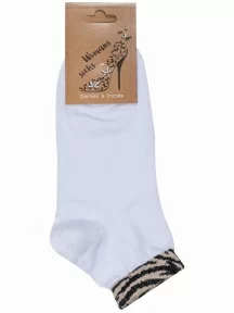 Женские носки Альтаир, А210, БЕЛЫЕ, рис. Зебра