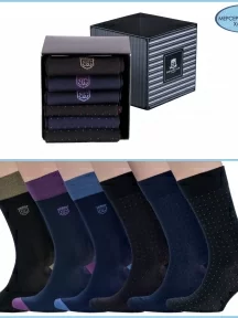 Набор мужских носков из мерсеризованного хлопка, 6 пар (ТМ Sergio di Calze), PG-15SC17-18SC1-6, микс