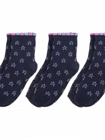 Комплект из 3 пар детских носков "Борисоглебский трикотаж", 3-8С3, СИНИЕ