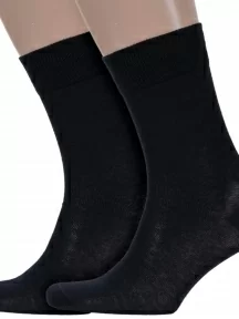 Комплект из 2 пар мужских летних носков DiWaRi, 2-7С-23СП, рис. 000, ЧЕРНЫЕ