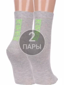 Комплект из 2 пар женских носков Брестские (БЧК), 2-21С1150, рис. 487, СВЕТЛО-СЕРЫЕ МЕЛАНЖ