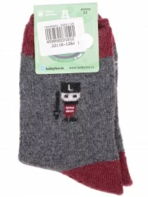 Детские теплые махровые носки Hobby Line, Ндам7629-10, ТЕМНО-СЕРЫЕ