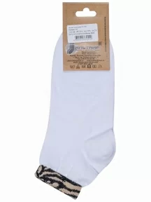 Женские носки Альтаир, А210, БЕЛЫЕ, рис. Зебра