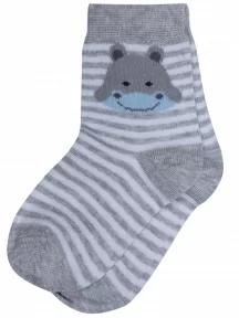 Комплект из 3 пар детских носков RuSocks (Орудьевский трикотаж), 3-Д3-13788, рис. 03, СЕРЫЕ