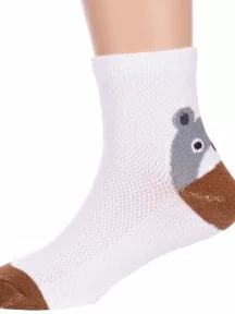 Детские носки Hobby Line, Ндх3567, БЕЛО-СЕРЫЕ