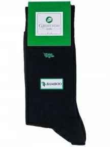 Комплект из 3 пар мужских бамбуковых носков  Grinston socks (PINGONS), 3-15D11, ЧЕРНЫЕ