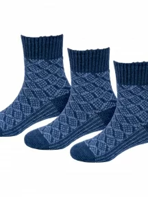 Комплект из 3 пар детских теплых носков RuSocks (Орудьевский трикотаж), 3-Д-382, ДЖИНС, рис. 3