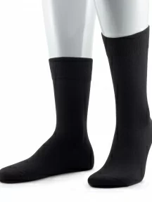 Мужские носки из 100% хлопка Grinston socks (PINGONS), 15D2, ЧЕРНЫЕ