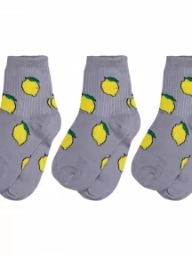 Комплект из 3 пар детских носков Альтаир, 3-А224, СЕРЫЕ