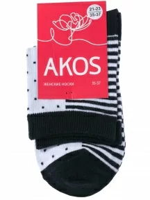 Женские носки Akos, LFW41N7, ЧЕРНЫЕ