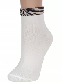 Женские носки Альтаир, А210, МОЛОЧНЫЕ, рис. Зебра