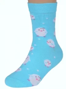 Детские носки Брестские (БЧК) рис. 145, ЛАЗУРНЫЕ (14С3081)