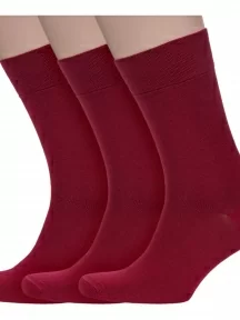Комплект из 3 пар мужских носков DiWaRi, 3-5С-08СП, рис. 000, БОРДОВЫЕ