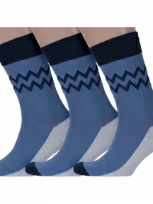 Комплект из 3 пар мужских носков MSCLUB №М46, msk3-М46, nm-522, ДЖИНСОВЫЕ