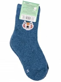 Детские теплые махровые носки Hobby Line, Ндад7622-1, ТЕМНО-ДЖИНСОВЫЕ