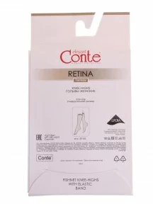 Женские гольфы Conte, 23С-45СП/RETINA, Nero, черные