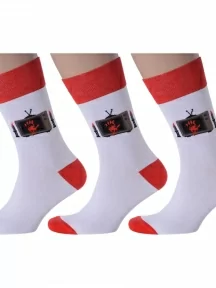 Комплект из 3 пар мужских носков MSCLUB №М18, msk3-М18, nm-211Э, "Кровавый отпечаток"