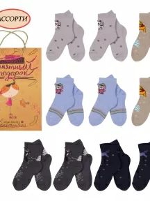 Набор из 10 пар махровых носков для девочек LORENZline, Л83-10, микс