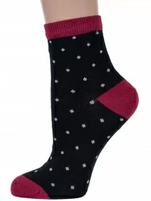 Женские носки "Борисоглебский трикотаж", 6С1018, №36 ЧЕРНО-КРАСНЫЕ