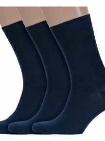 Комплект из 3 пар мужских носков DiWaRi, 3-5С-08СП, рис. 000, ТЕМНО-СИНИЕ