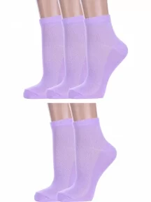 Комплект из 5 пар детских носков Альтаир, 5-Д82, СИРЕНЕВЫЕ