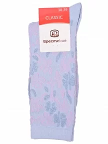 Женские носки Брестские (БЧК), 20С1140, рис. 507, СЕРО-ГОЛУБЫЕ