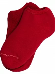 Детские короткие носки с наружной махрой ХОХ, DZ-3R18, КРАСНЫЕ