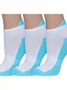 Комплект из 3 пар детских носков Носкофф (АЛСУ), 3-НД6, СВЕТЛО-БИРЮЗОВЫЕ