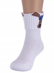 Детские спортивные носки с махровым следом PARA socks, N2D02, БЕЛЫЕ