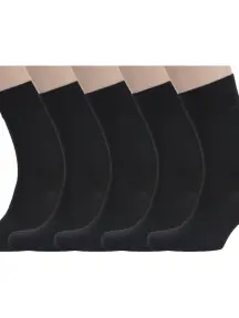 Комплект из 5 пар мужских носков RuSocks (Орудьевский трикотаж) ЧЕРНЫЕ (5-М-218)